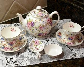 tea service for two, Staffordshire Collection, bone china, made in England