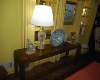 CHIPPENDALE STYLE MAHOGANY CONSOLE TABLE 64" LONG $300