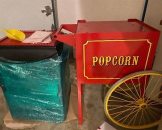 antique popcorn machine