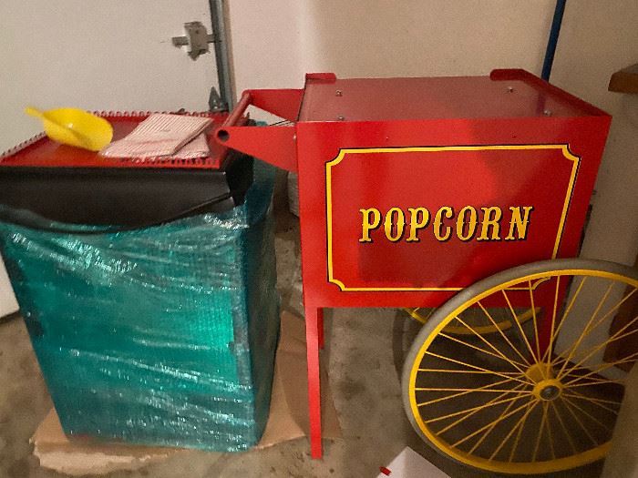 antique popcorn machine