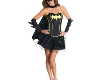 Batgirl Flirty Adult Halloween Costume small 2-6