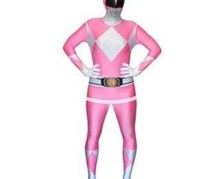 Power Rangers Morphsuit Adult Costume Pink Small