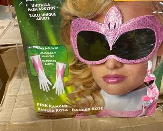 Pink Power Ranger Mask and Gloves