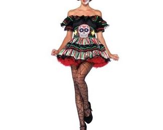 Leg Avenue Women's Dia De Los Muertos Costume Dress size M/L