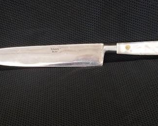Vintage Toledo Inox Mother of Pearl Chef Knife 13 inch