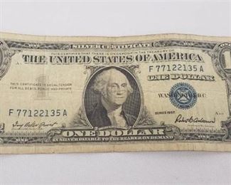 1957 Dollar Bill Silver Certificate