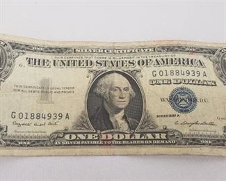 1957 A Dollar Bill Silver Certificate