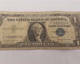 1957 B Dollar Bill Silver Certificate