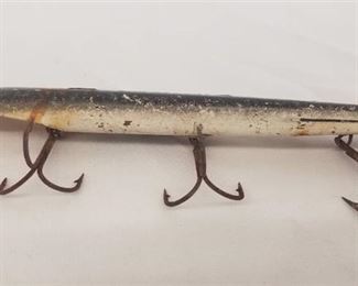 Vintage Fred Cropsey Wood Fishing Lure 9 inches