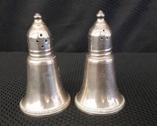 Pair of Sterling Silver Weighted Salt and Pepper Shakers