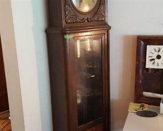 Antique German Walnut Grandfather Clock J Brandmann Berlin