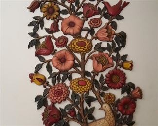 Mide Century Syroco Birds Floral Wall Art Hanging Décor