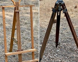 Wood Easel and Tri-pod