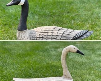"Yesterday's Decoys" Canada Goose and "  " Bob Timberlake” Swan