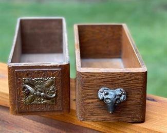 Vintage sewing machine drawers
