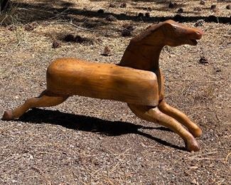 Folk art wooden horse