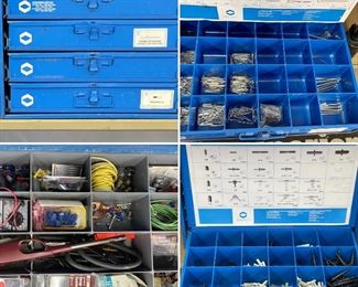 Metal Drawer Cabinets and Contents