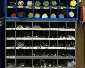 Metal Storage Bins & "Dorman" Metal Drawer Cabinet