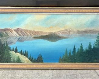 Vintage "Crater Lake" Painting