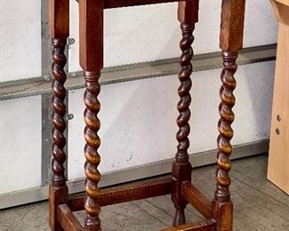 Barley Twist Side Table - oval "pie" shape top