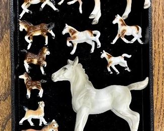 Porcelain Horse Figurines - tiny to 5"