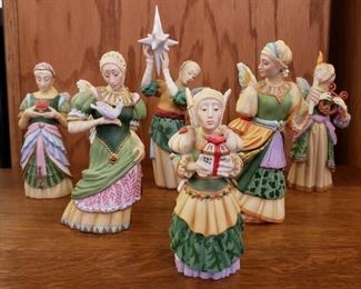 James C. Christensen porcelain holiday ornaments