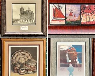 Fossil, OR Courthouse - Randy Van Beek Painting Print - Kurt Nagle "Pomo Basket" s/n - "Spirit Wind" s/n print