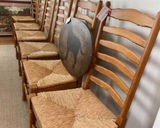 Ladderback Rushed seat chairs