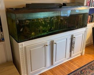 Fish tank with cabinet-and fish!!!!