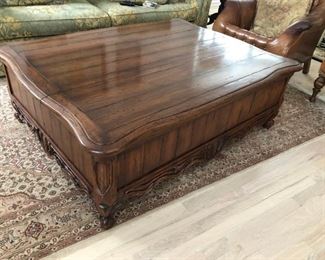 Large Coffee Table w/ 3 Drawers & Storage Chest 