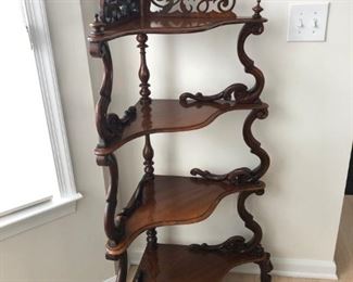 Antique Corner Etagere / 4 Shelves