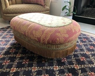 Ottoman w/ Fringe Trim