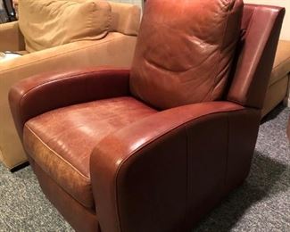 Crate & Barrel Leather Recliner