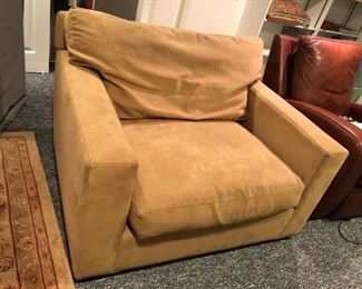 Crate & Barrel Chair & A Half w/ Ottoman