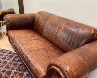 Beautiful Cotswold Distressed Leather Sofa From Anthropologie