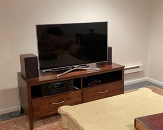 Samsung 40" Smart TV,  Bowers & Wilkins Speakers. Marantz Receiver, TV / Media Stand