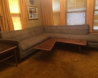 Mid-Century "Pagoda Style" arched 2 Piece Sectional