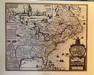 New France 1745 Map Print by Reiner Ottens