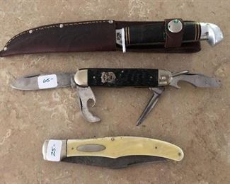 Vintage Western Knife Boulder Co w/original sheath       Imperial 4 Blade Boy Scout Pocket Knife