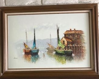 John Luini Nautical Oil Painting