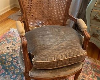 FRENCH ARMCHAIR WITH CANE $75