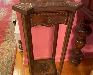 INLAID MIDDLE EASTERN PEDISTAL AS IS $65