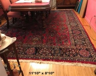 HANDMADE SAROUK RUG 11'10 X 8' 10 $1800