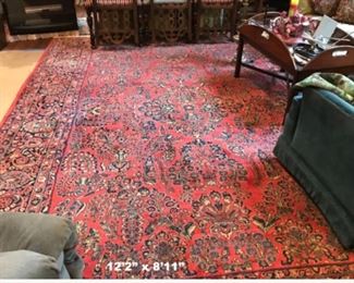 HANDMADE SAROUK RUG 12'2" X 8'11" $800