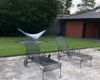Wrought Iron Chaise Lounges