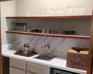 vintage glassware, barware