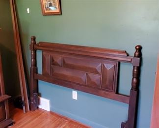 Stanley double bedroom set: Highboy, dresser w/ mirror, night stand and headboard