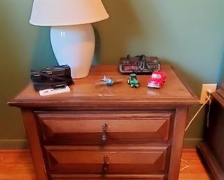 Stanley double bedroom set: Highboy, dresser w/ mirror, night stand and headboard