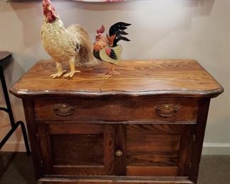 antique oak washstand