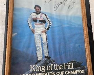 Autographed Dale Earnhardt King of the Hill Framed Nascar Poster